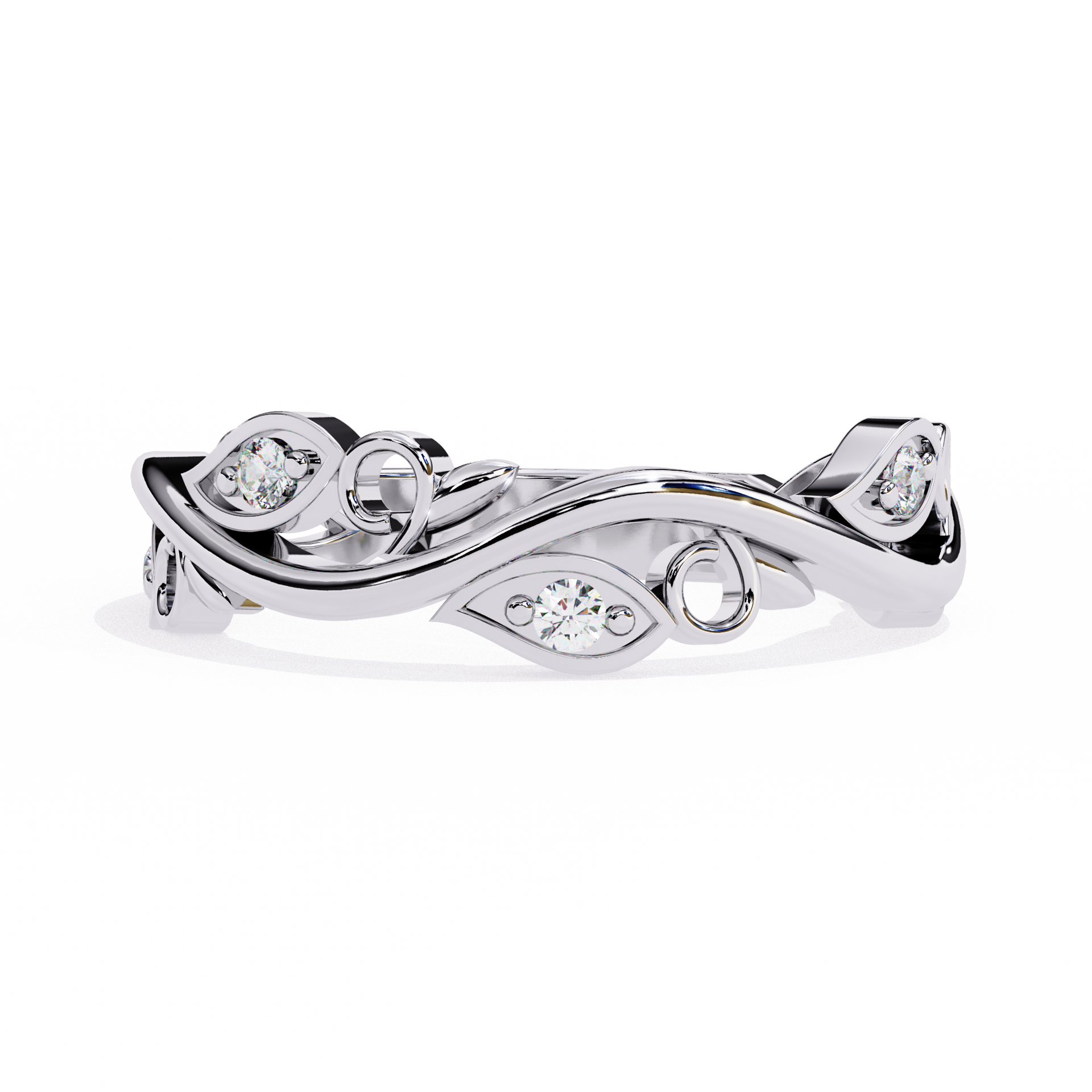 Floral Serenity Diamond Ring