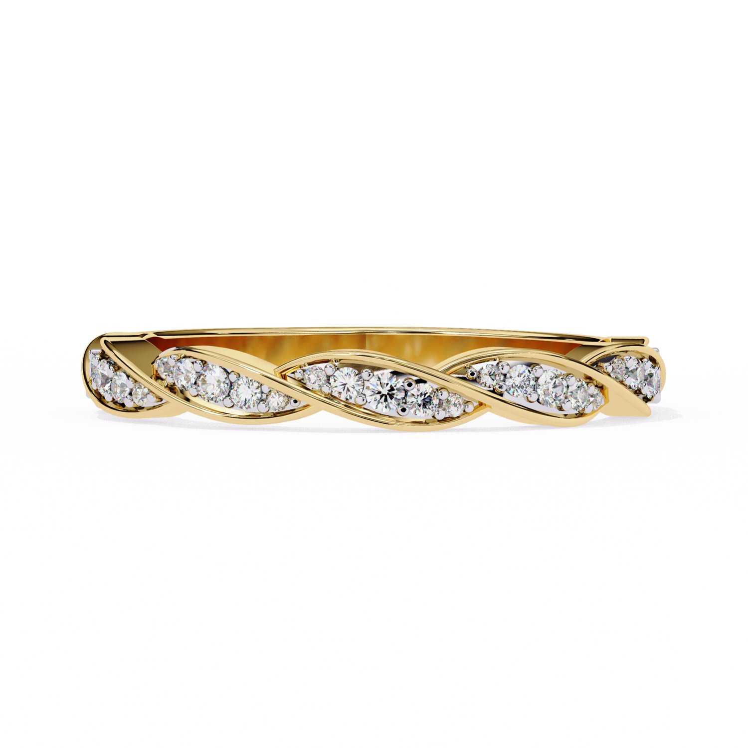Twisted Sparkle Diamond Band