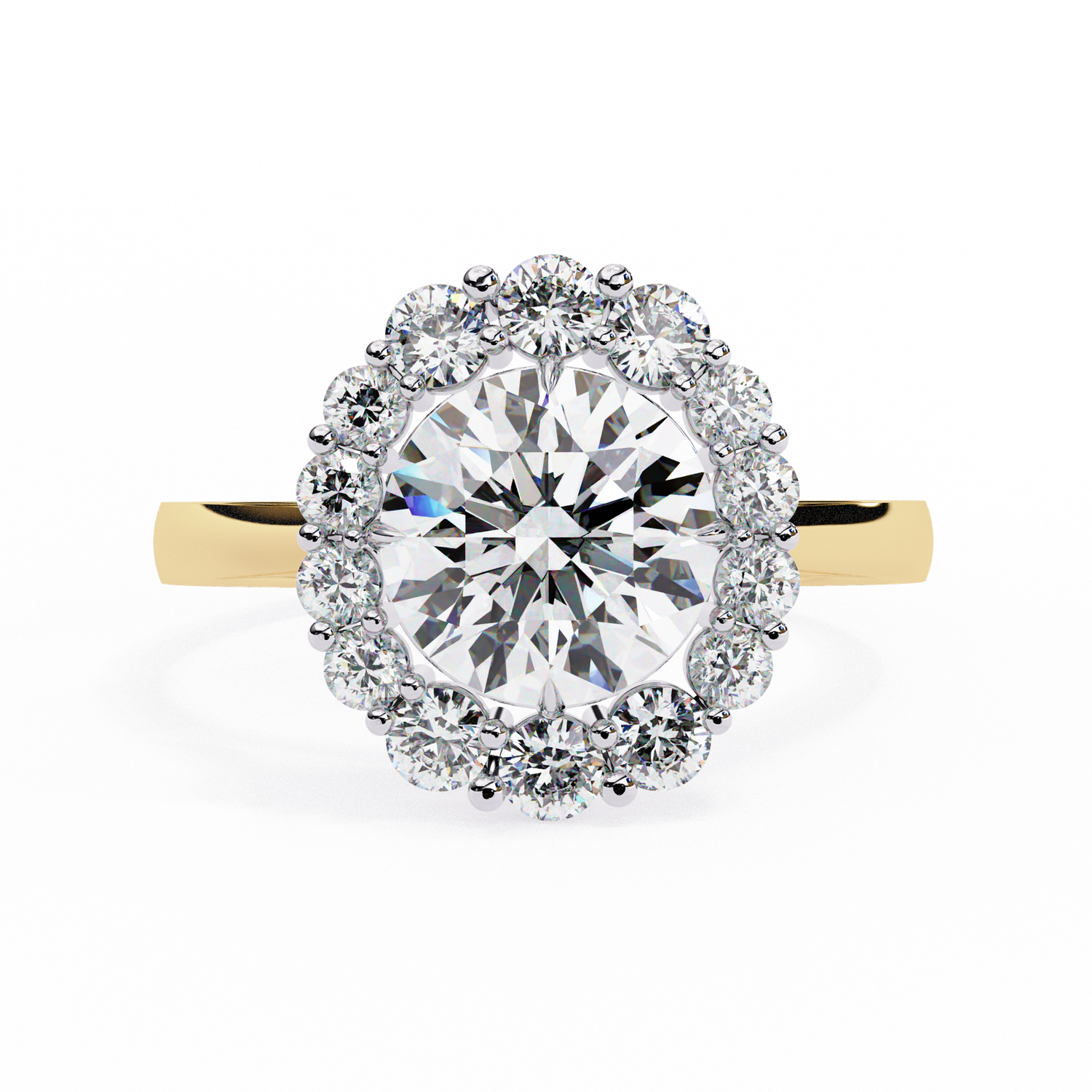 Radiant Halo Diamond Ring