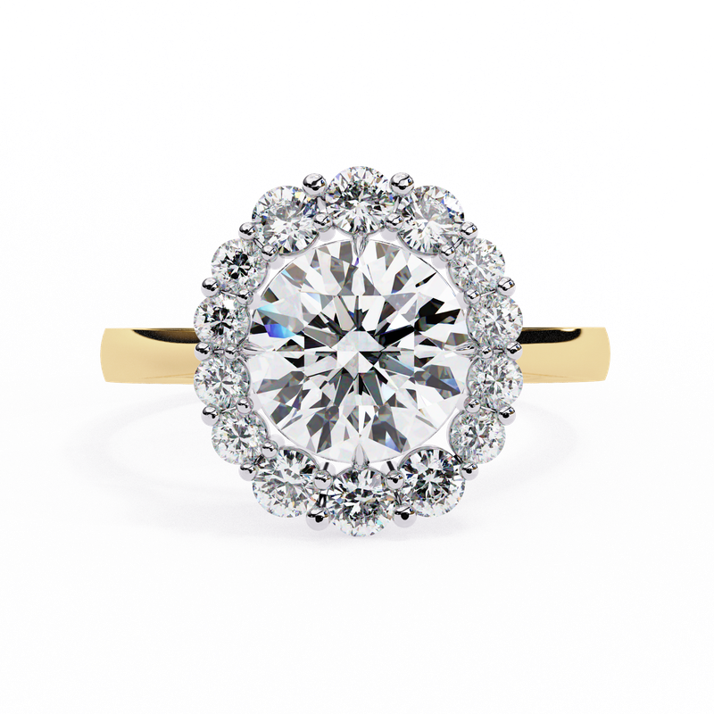 Radiant Halo Diamond Ring