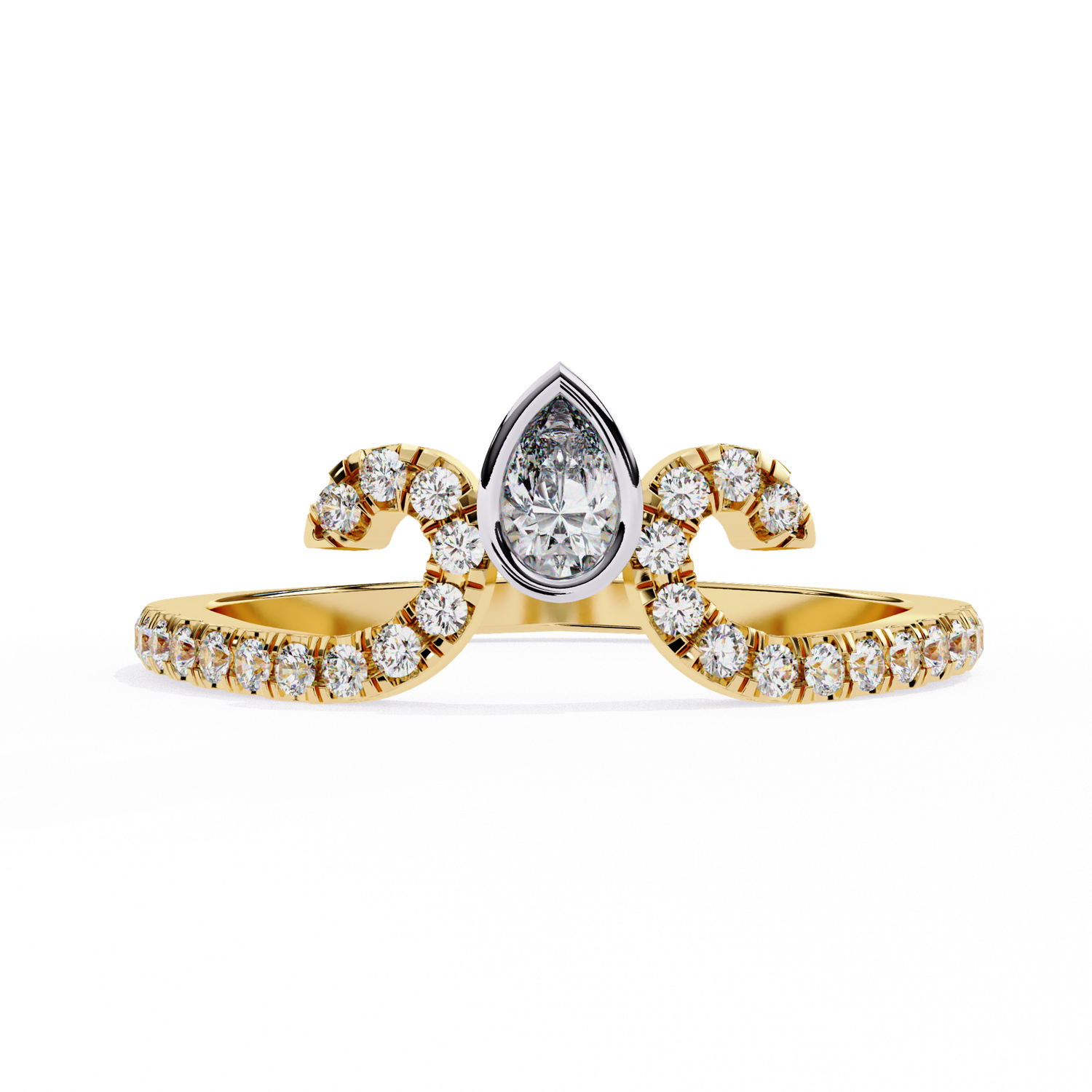 Regal Teardrop Diamond Ring