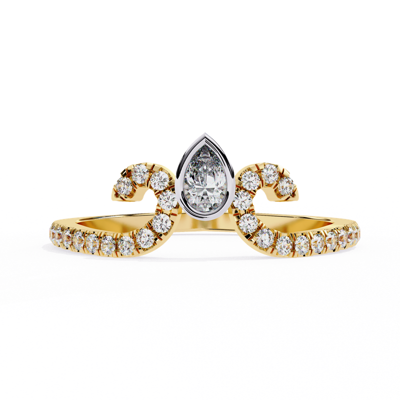 Regal Teardrop Diamond Ring