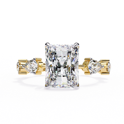 Regal Radiance Emerald Diamond Ring