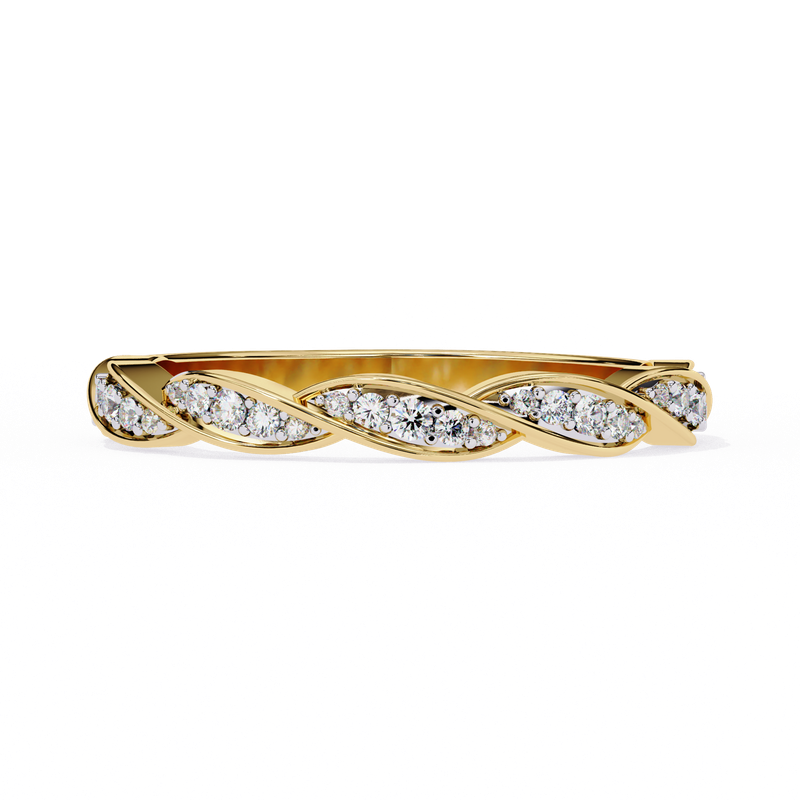 Twisted Sparkle Diamond Band