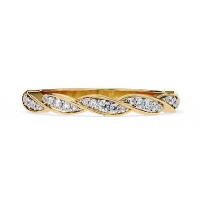Twisted Sparkle Diamond Band
