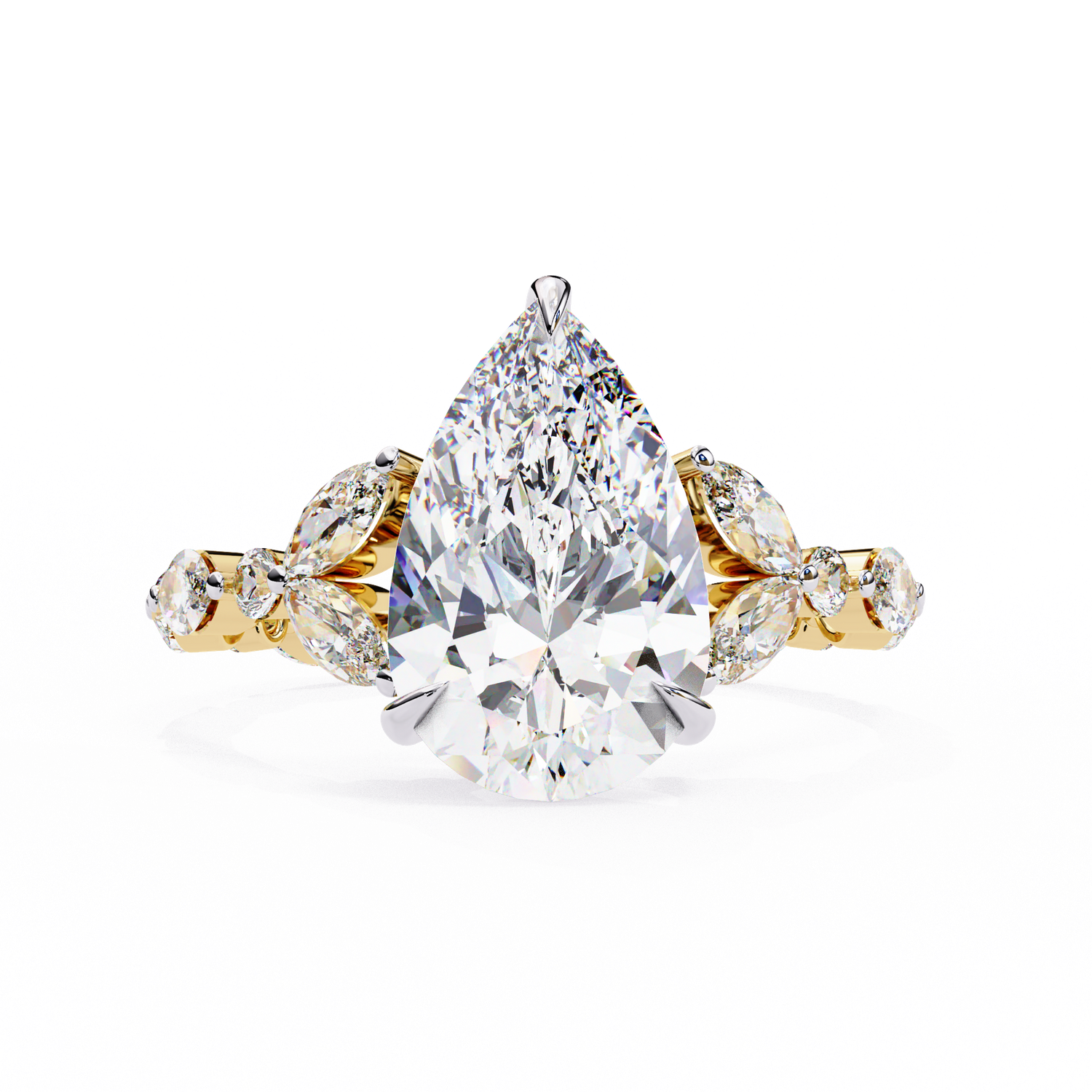 Majestic Teardrop Diamond Ring