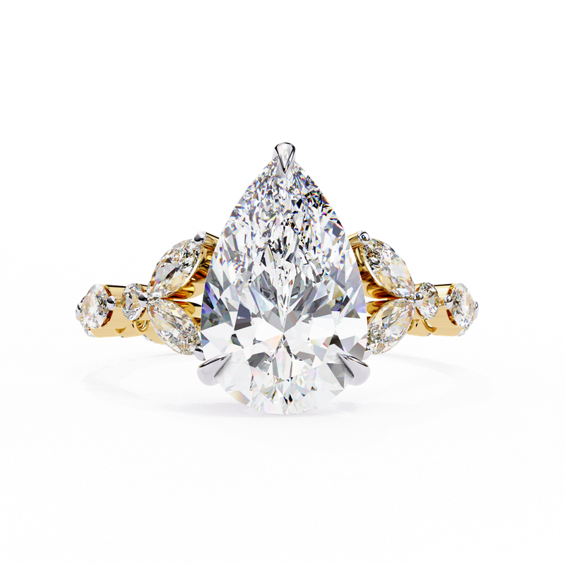 Majestic Teardrop Diamond Ring