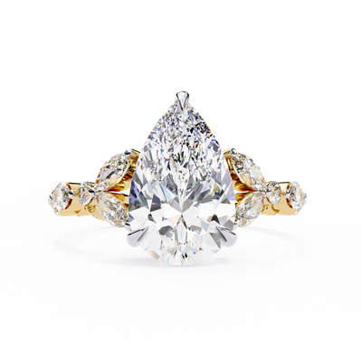 Majestic Teardrop Diamond Ring