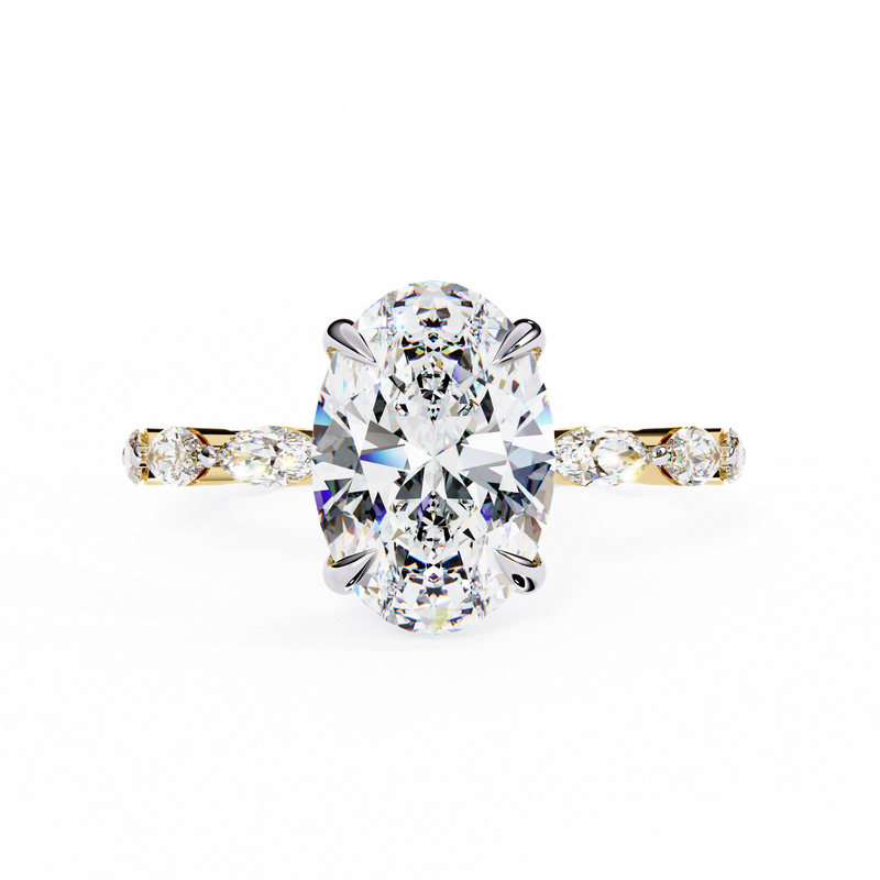 Opulent Oval Eternity Diamond Ring