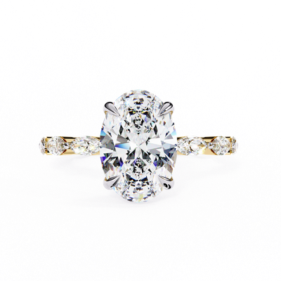 Opulent Oval Eternity Diamond Ring
