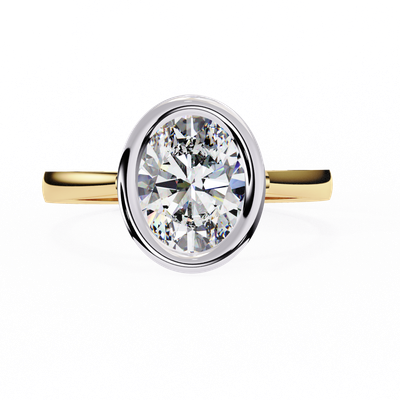 Minimalist Bezel Diamond Ring