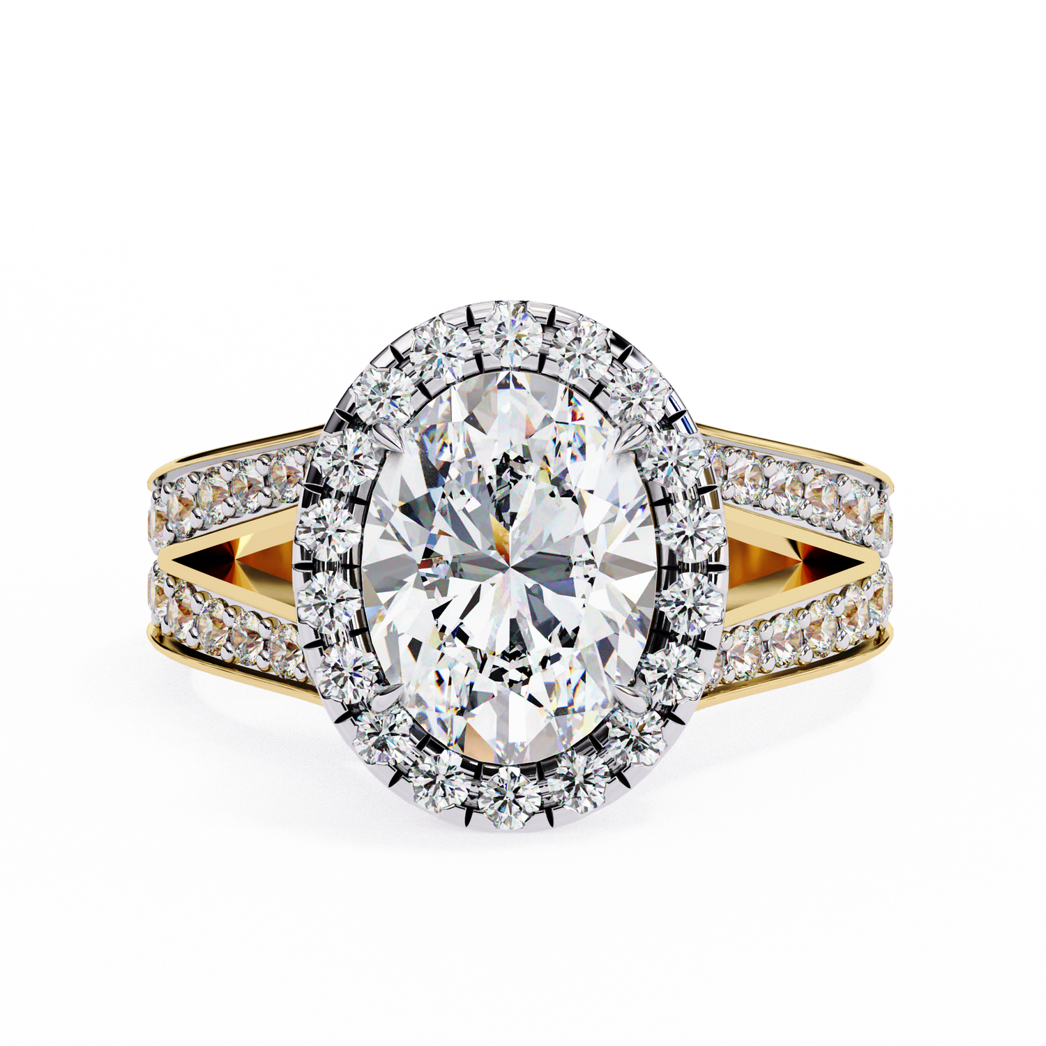 Luxe Oval Halo Statement Ring