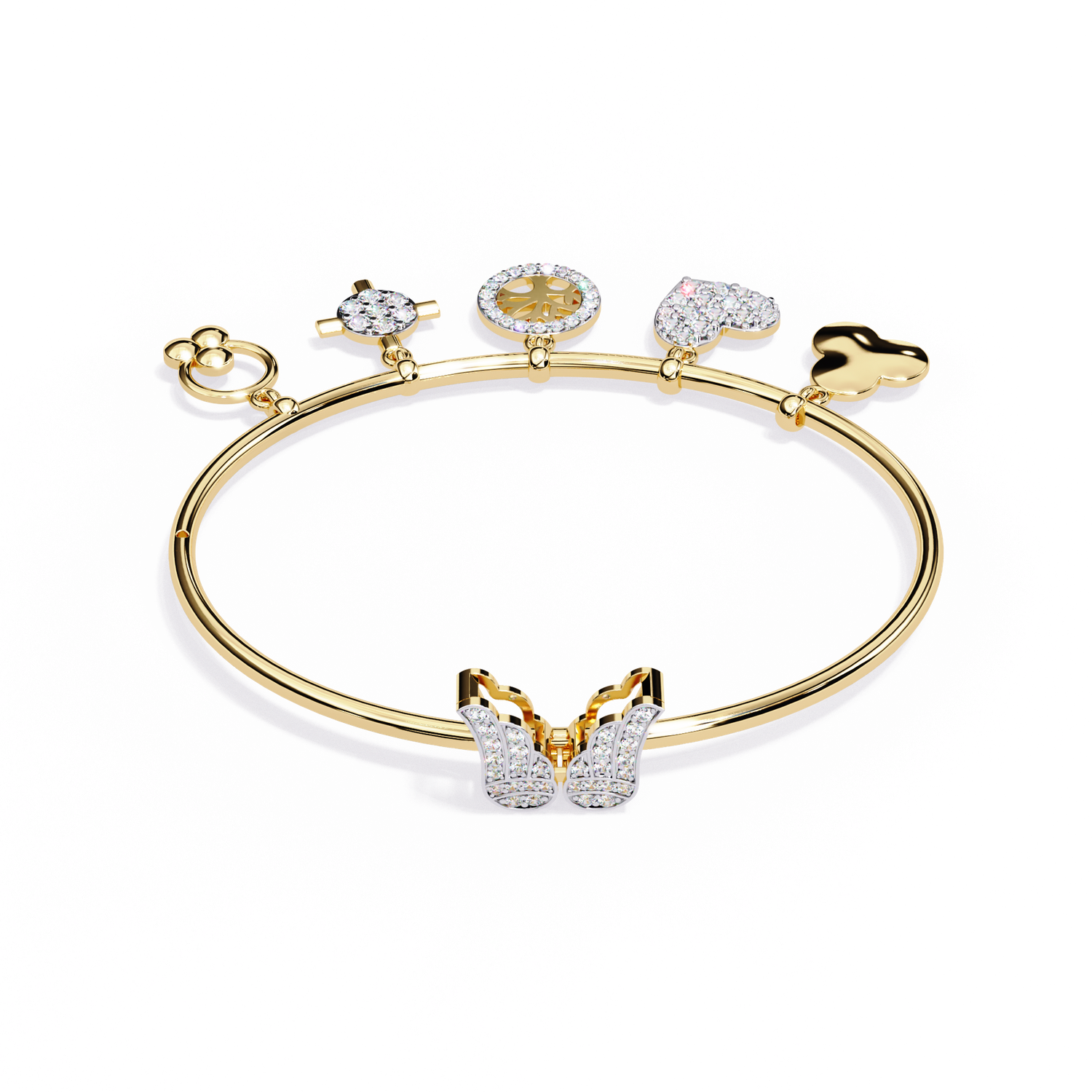 Charmelle Diamond Charms Bracelet