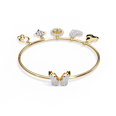Charmelle Diamond Charms Bracelet
