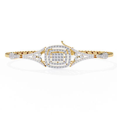 Radiant Halo Diamond Bracelet