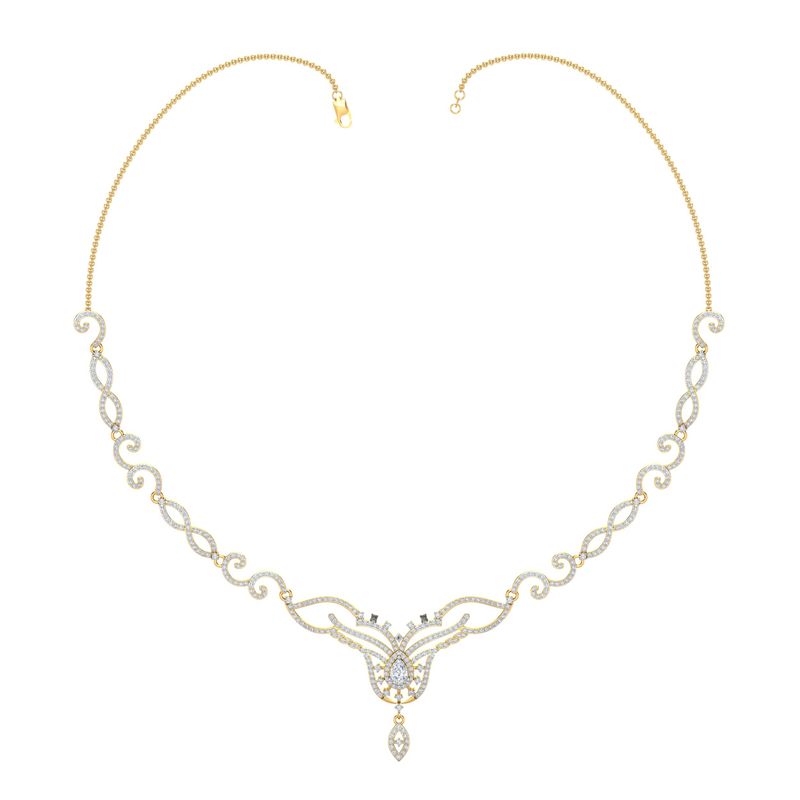 Crystal Cascade Necklace Set