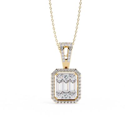 Radiant Frame Diamond Pendant