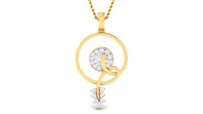 Golden Flame Pendant Set