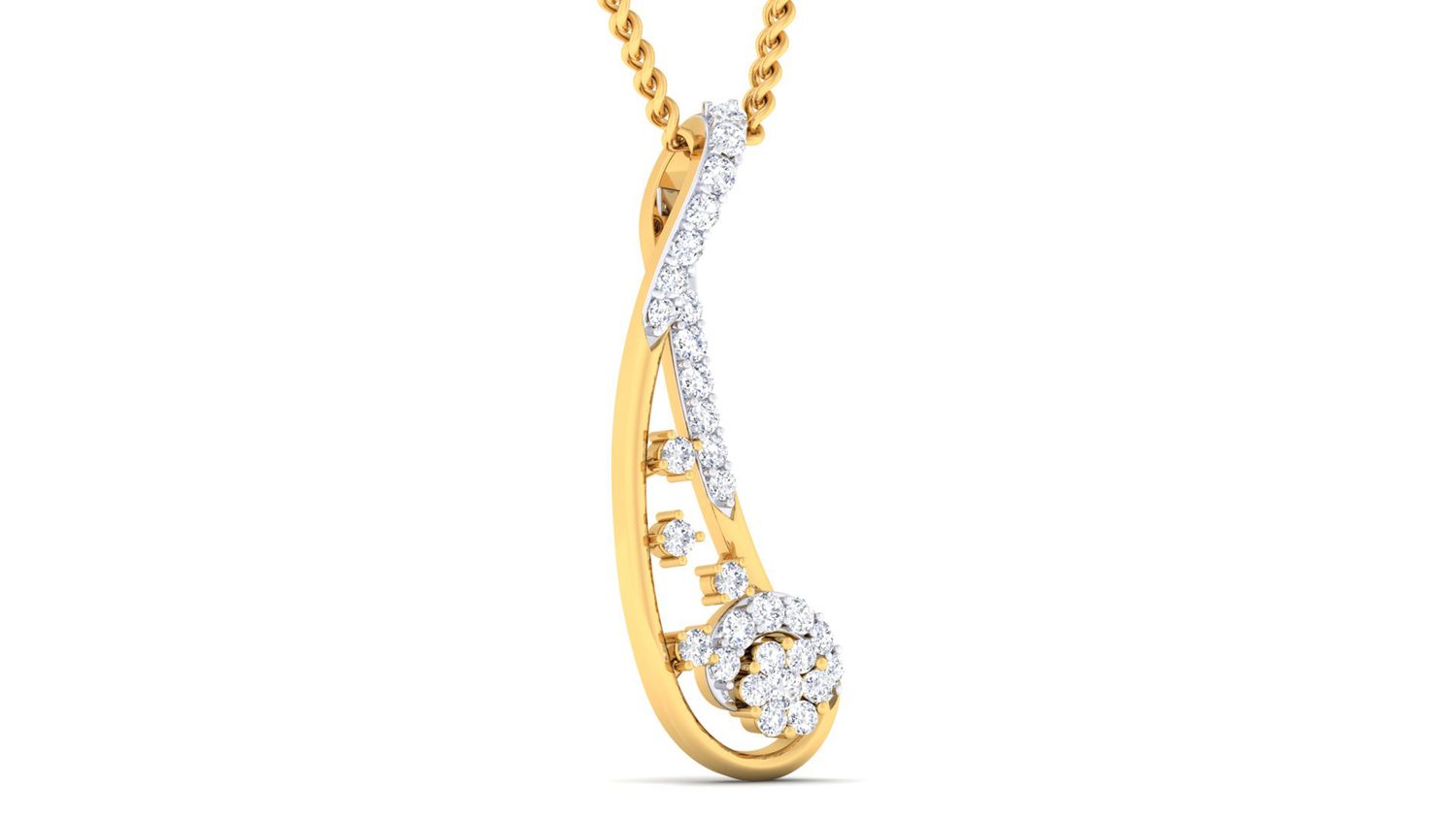 Diamond Cascade Pendant Set