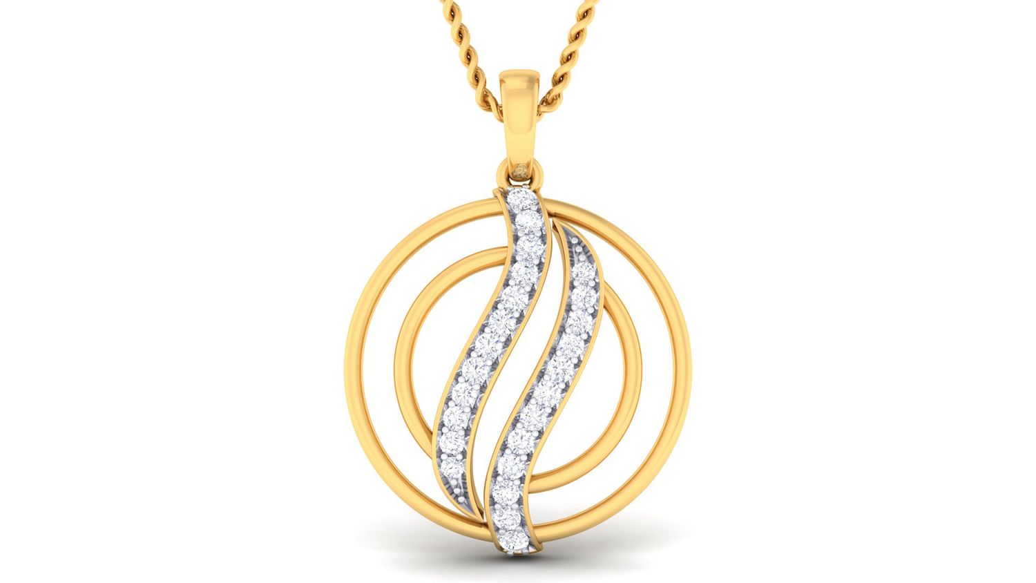 Diamond Charm Pendant Set