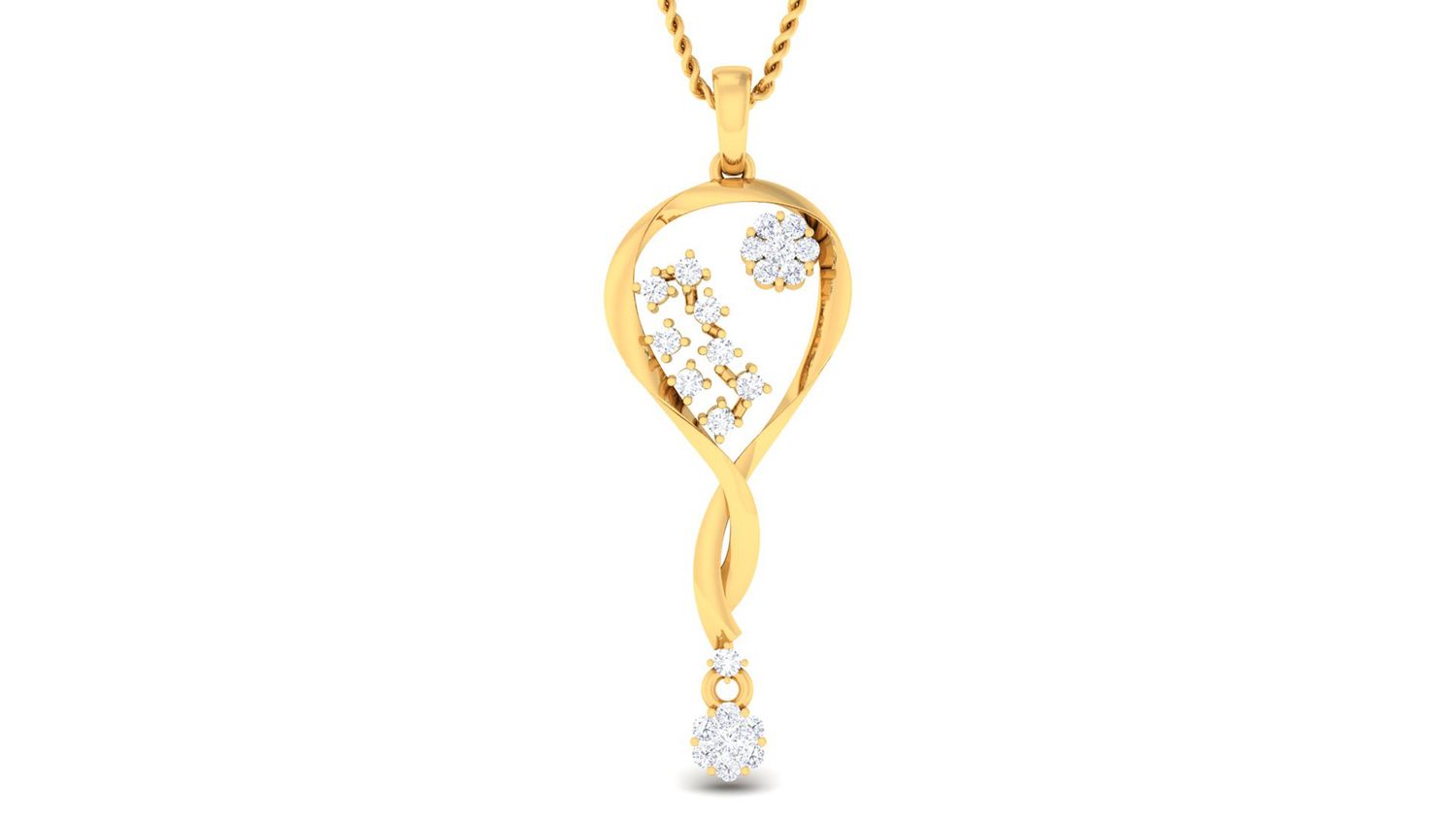 Diamond Veil Pendant Set