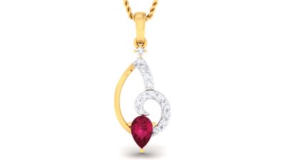 Golden Heartbeat Pendant Set