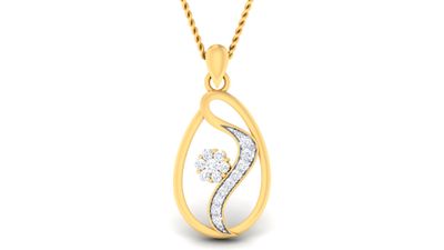 Golden Spiral Flame Pendant Set