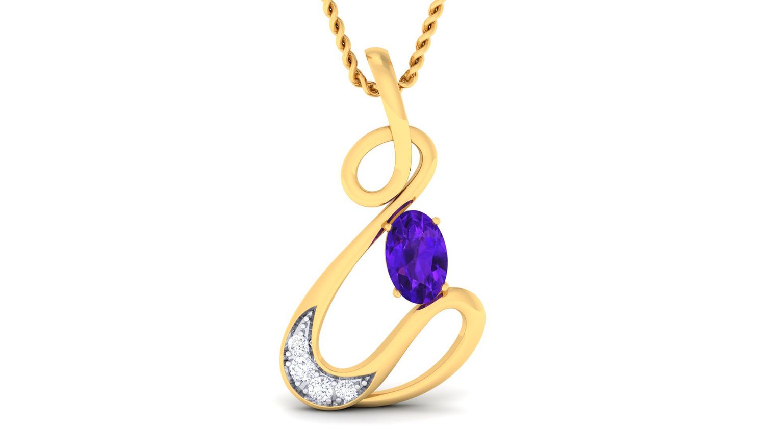 Golden Stream Pendant Set