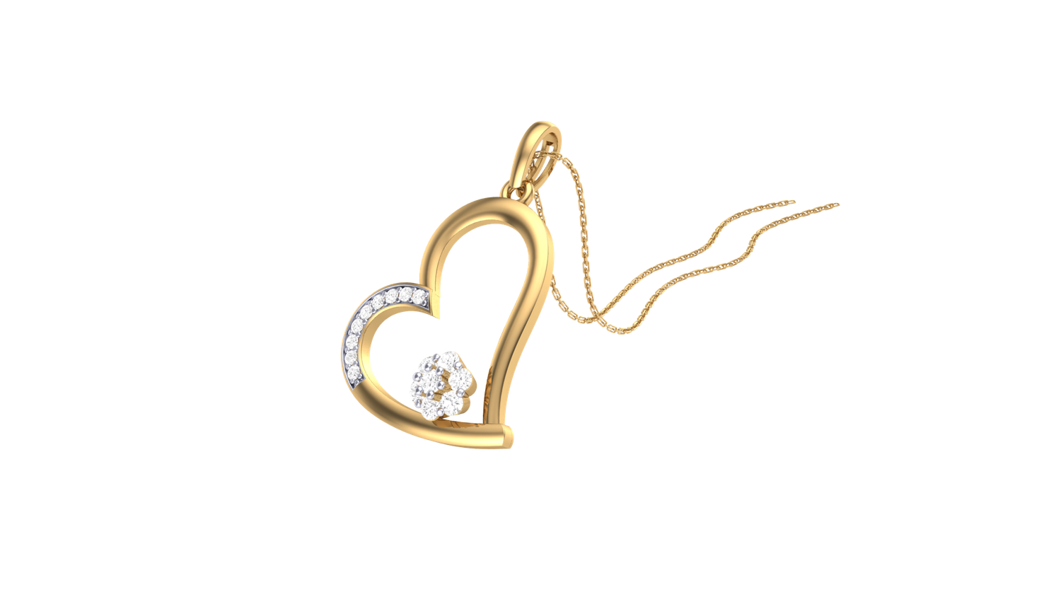 Zara Floral Heart Pendant