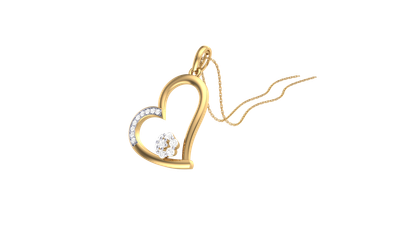 Zara Floral Heart Pendant