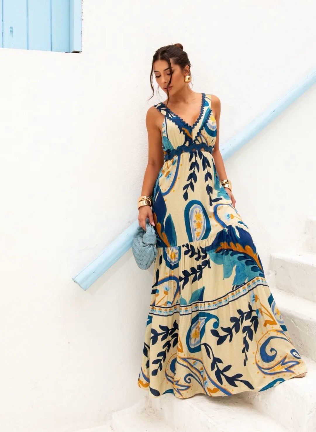 Tropical Blue Dress