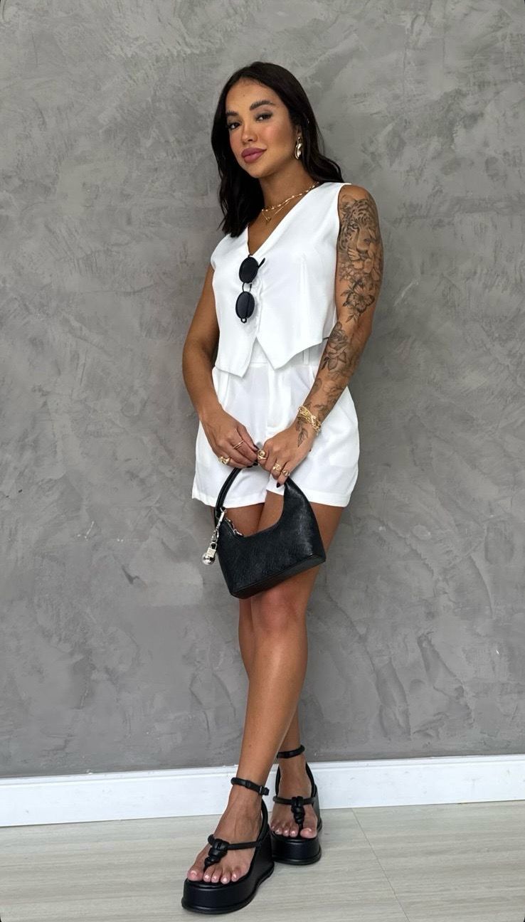 Charm French Shorts and Vest