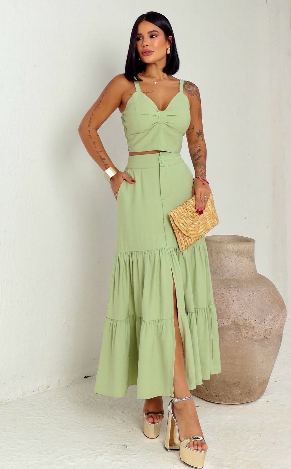 Mint Set Long Skirt