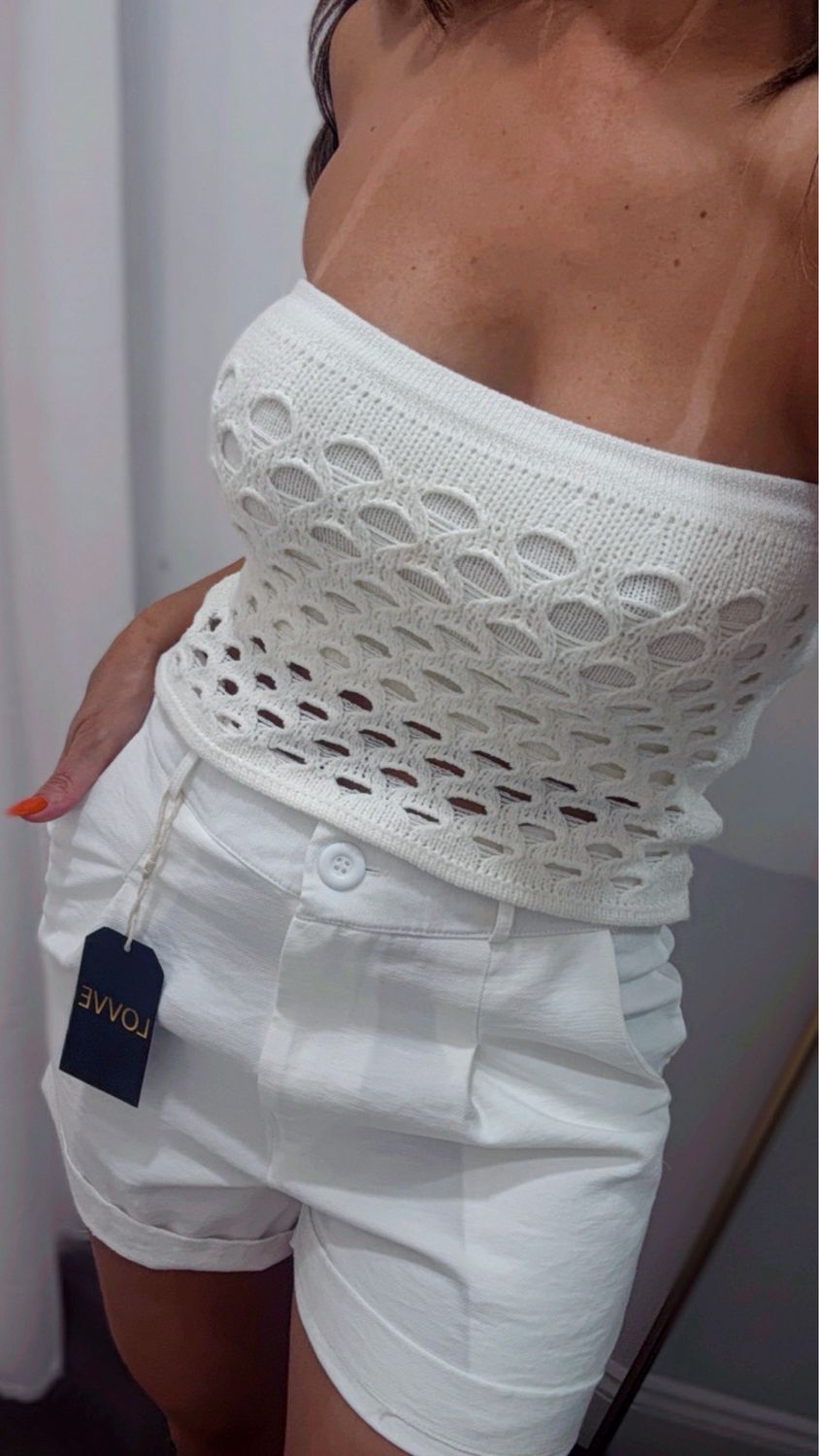 Strapless Tricot Top - Made in Brazil