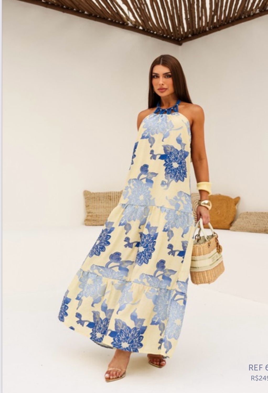 Handcrafted Maxi Dress with Exclusive Floral Embroidery