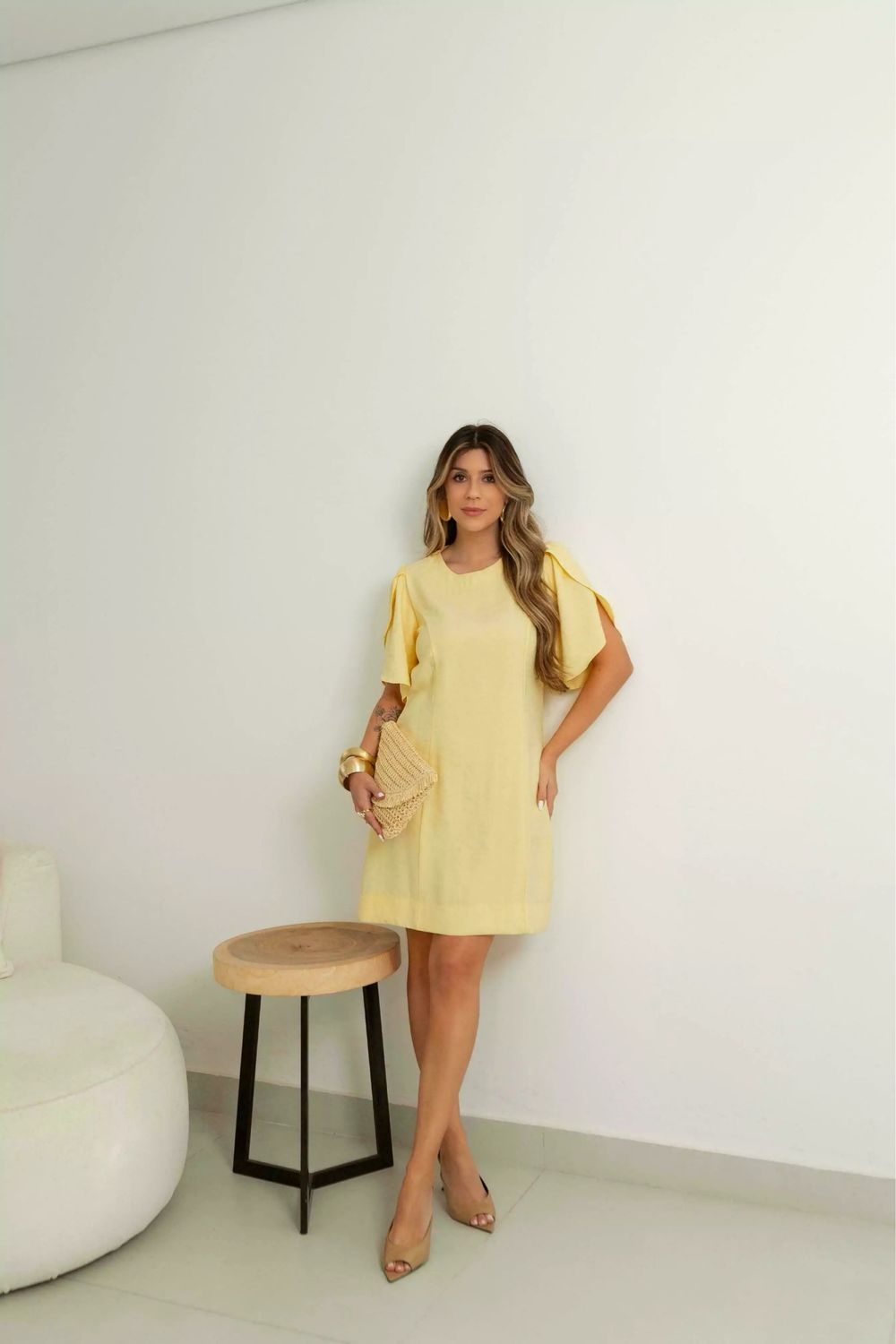 Butter Yellow Linen Dress – Effortless Elegance