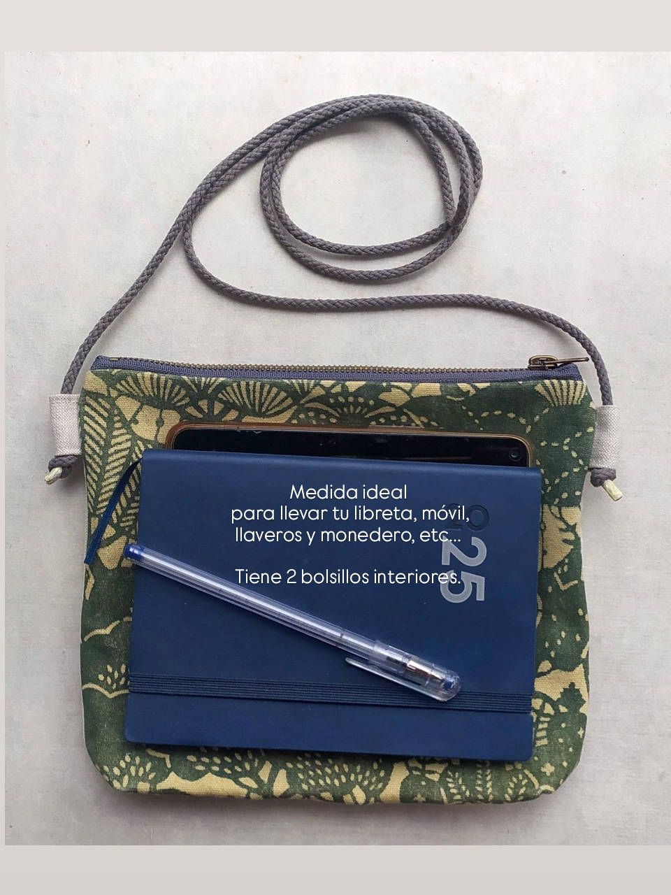Estuche grande &quot;Bosque en tonos verdes&quot;
