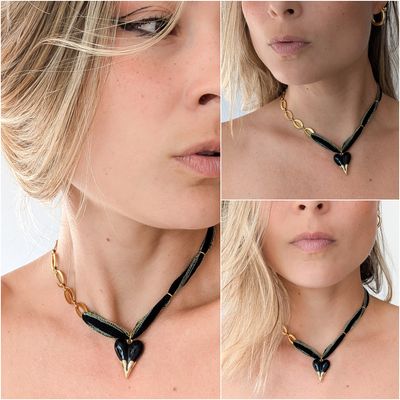 Éclat de soie - cœur noir