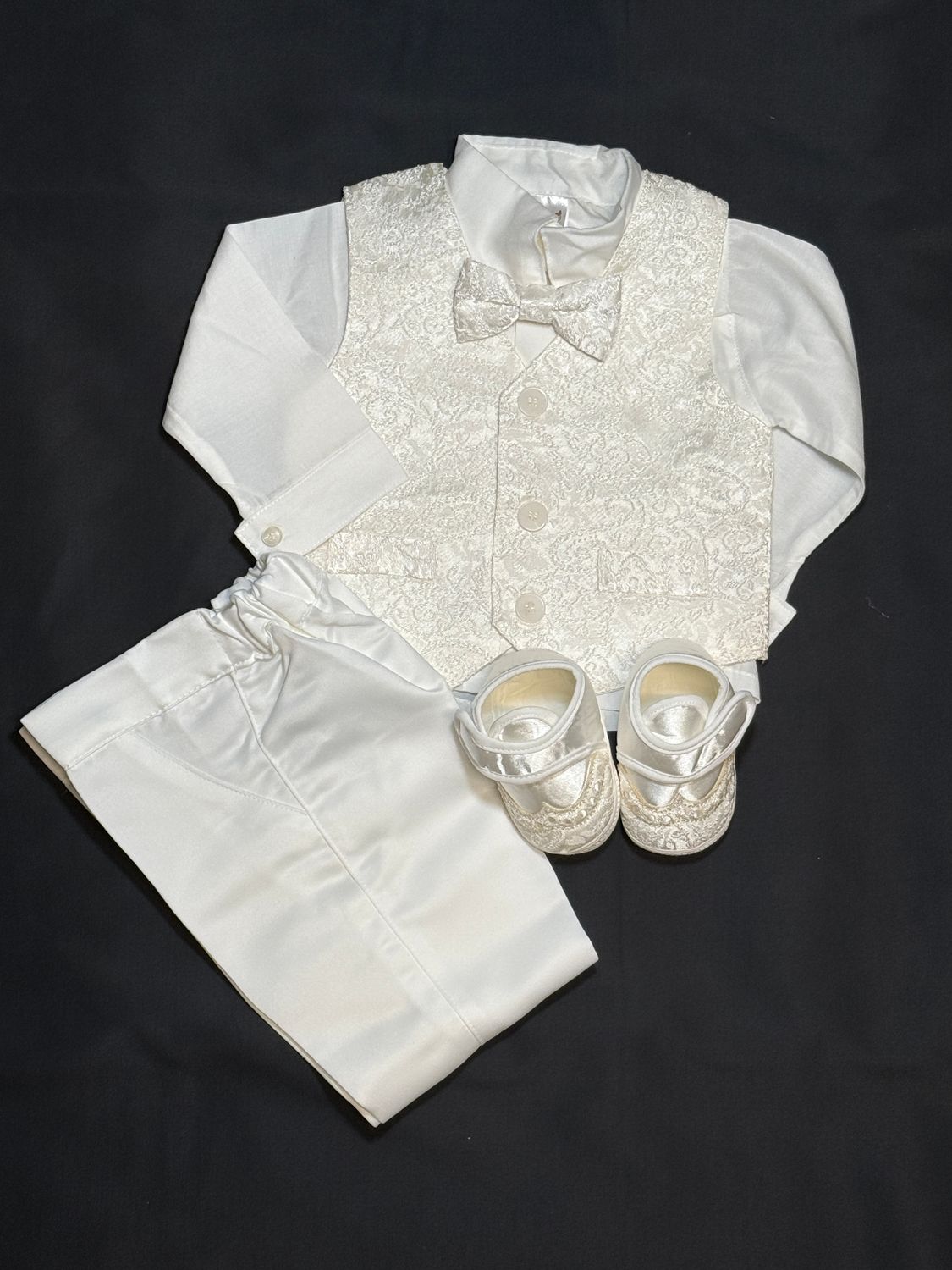 IVORY 3 PIECE CHRISTENING SUIT