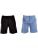 2 PCS Pack - Blue - Black - Mens Knit Short, Main Sizes: Small, Assorted Colours: Black/Denim Blue, Brand: NWA GLOBAL