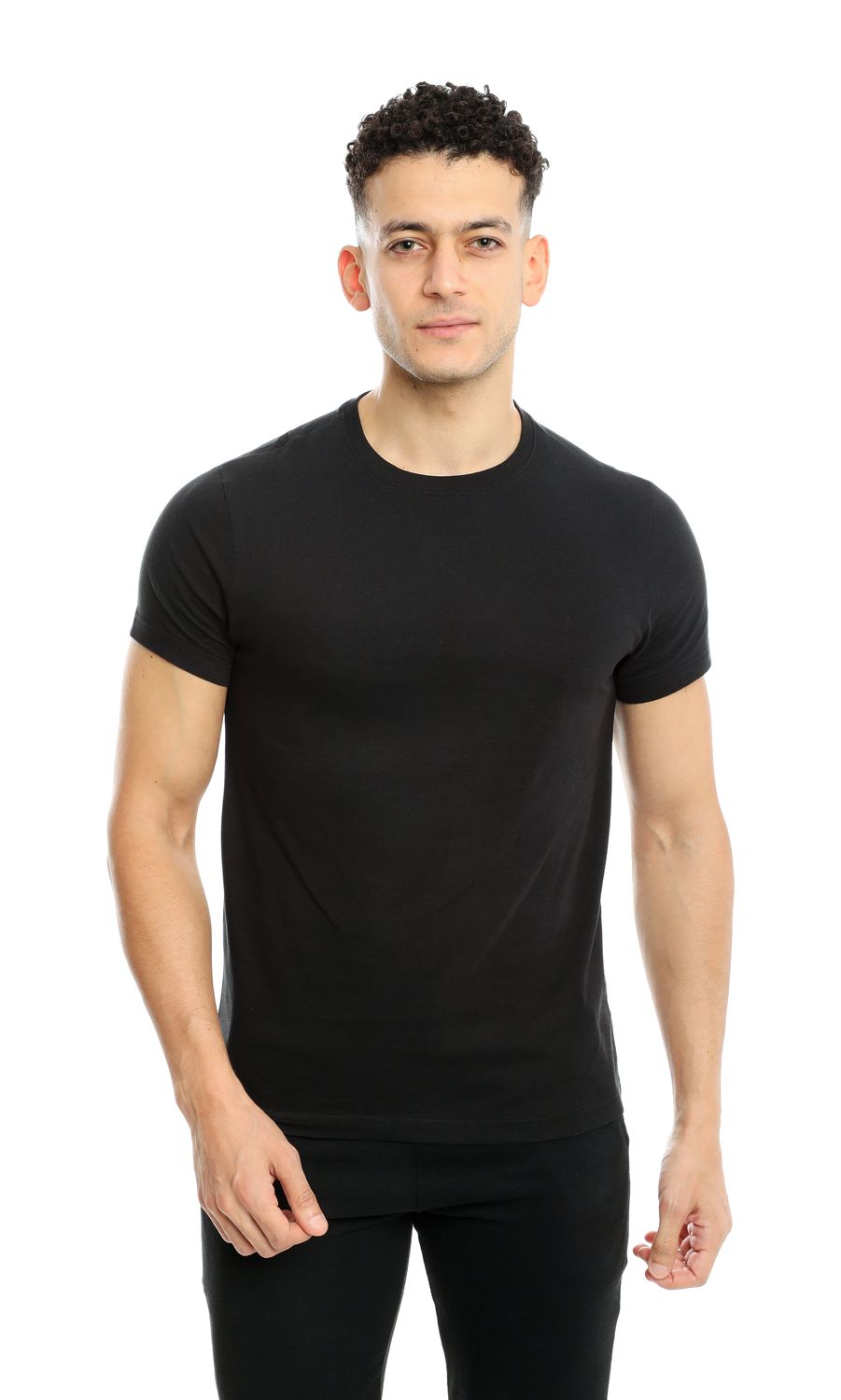 3 Pcs Pack Black - Men&#39;s underwear crew Neck T.Shirt, Solid colours: Black, Main Sizes: Small, Brand: CLEOCOTTON