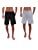 2 PCS Pack - Grey - Black - Mens Knit Short