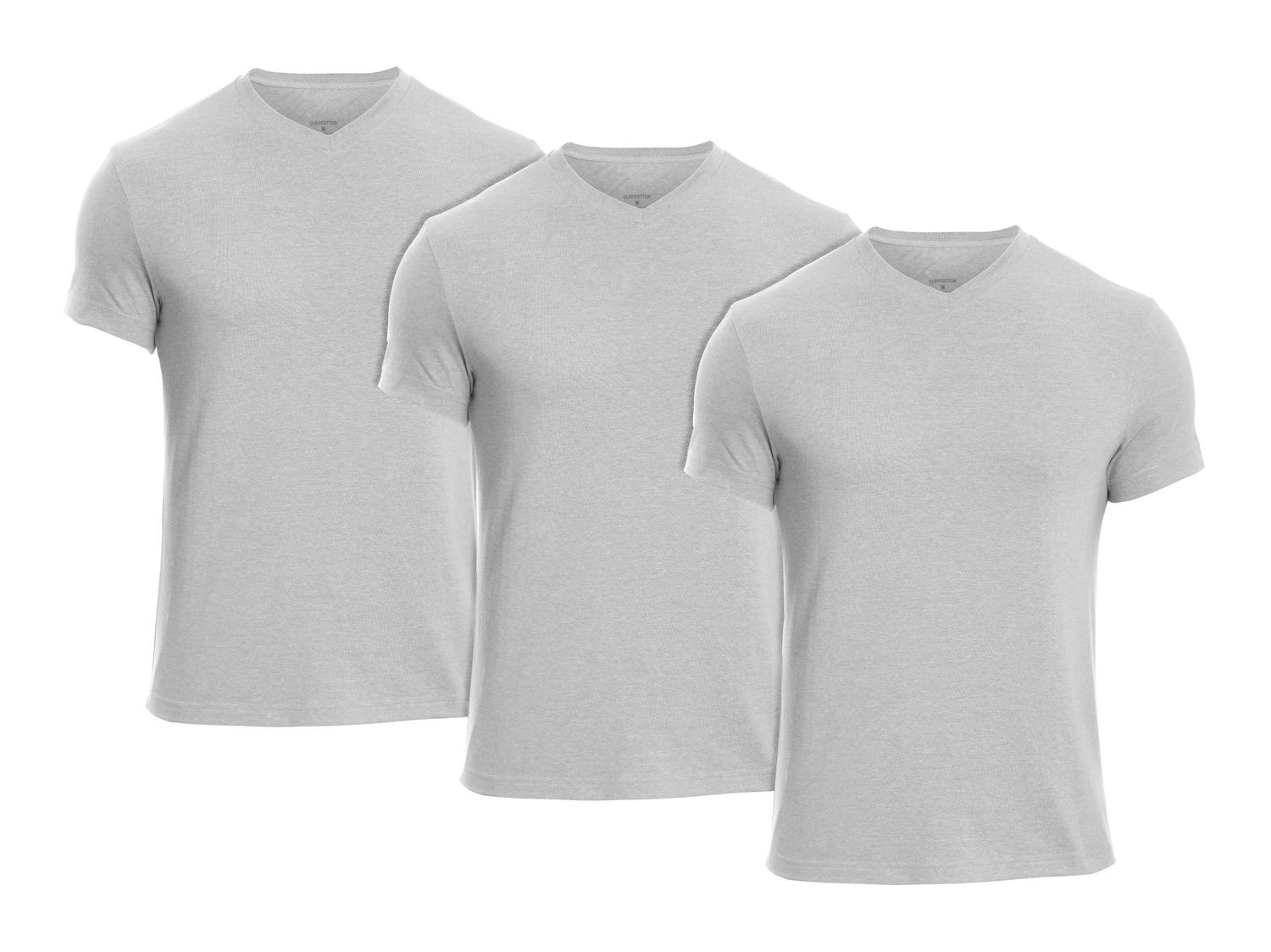 3 Pcs Pack Grey - Men&#39;s underwear V-Neck T.Shirt, Solid colours: Heather Grey, Main Sizes: Small, Brand: CLEOCOTTON