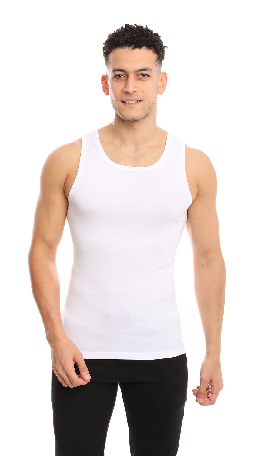 1-Pack Men&#39;s 100% Cotton Undershirt A-Tank - White, Assorted Colours: White Pack, Main Sizes: Small, Brand: CLEOCOTTON