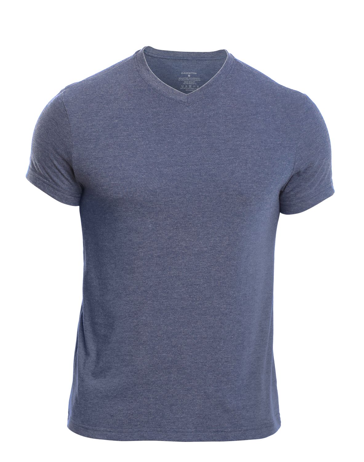 1-Pack - Men&#39;s Colored V-Neck T-Shirt, Main Sizes: Small, Assorted Colours: H. Grey / H. Blue, Brand: CLEOCOTTON