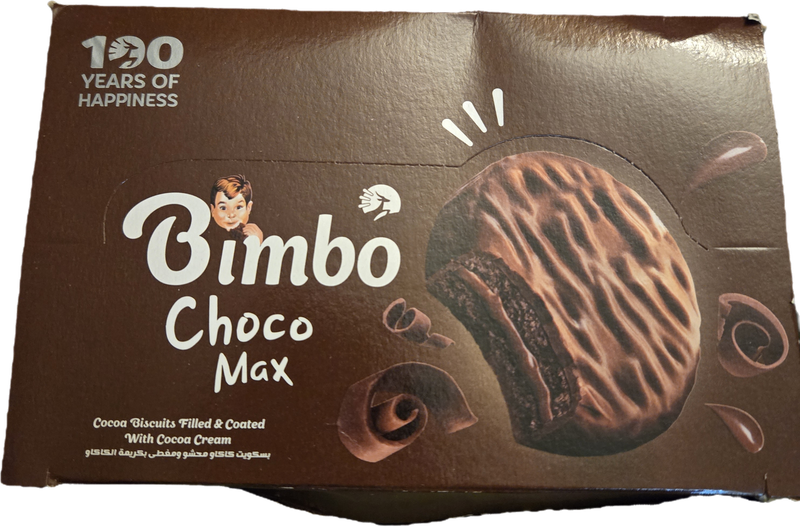 Bimbo Chocolate Max Biscuits Filled &amp; Coated  12 pcs x30 g