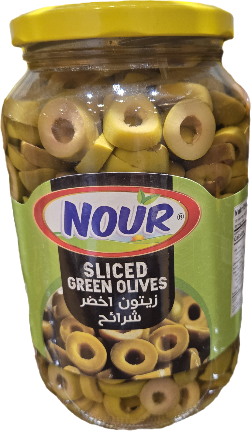 Nour - Green Olives Slices - 1 Kg Jar