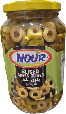 Nour - Green Olives Slices - 1 Kg Jar