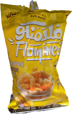 Flamingo Seasoned Cheese Puffs - 50g Package