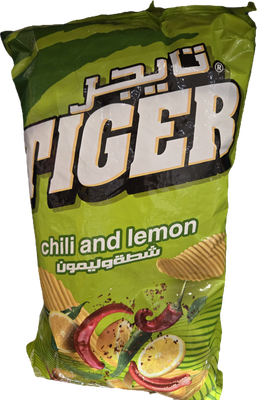 Tiger fried potato chips - Chili and Lemon - 200g Package
